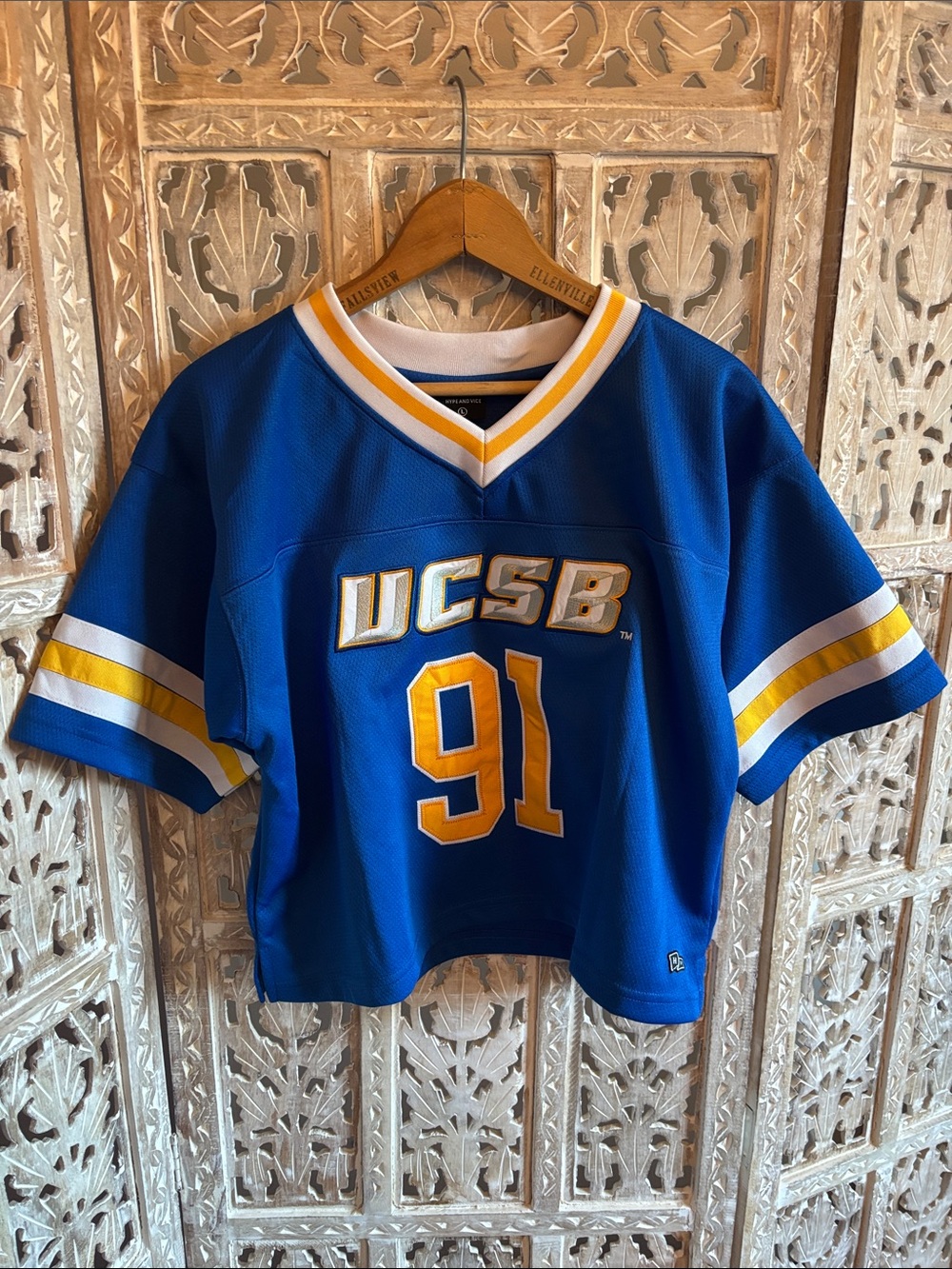 Hype And Vice UCSB Football Jersey Embroidered Size L EUC - Picture 4 of 7